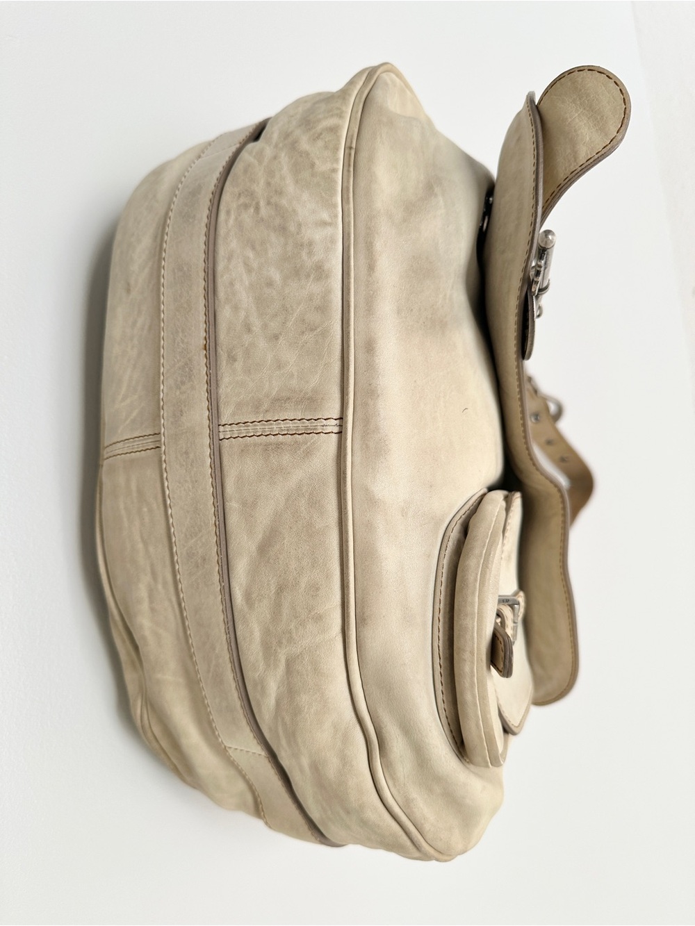DIOR 2007 Gaucho Double Saddle Leather Shoulder Bag John Galliano Era - Picture 10 of 16